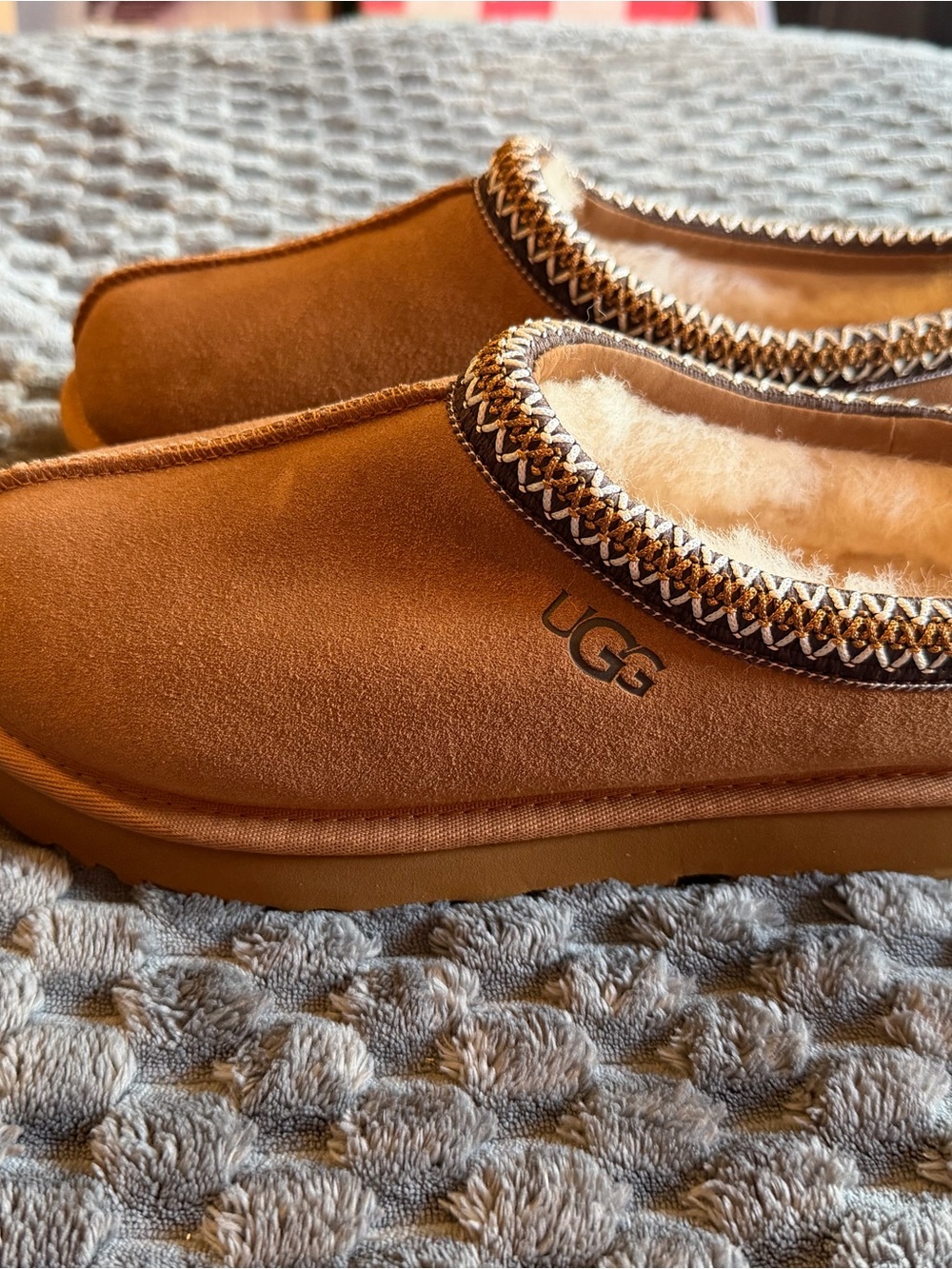 UGG Women's Chestnut/Shearling Lined Slip-On Slippers